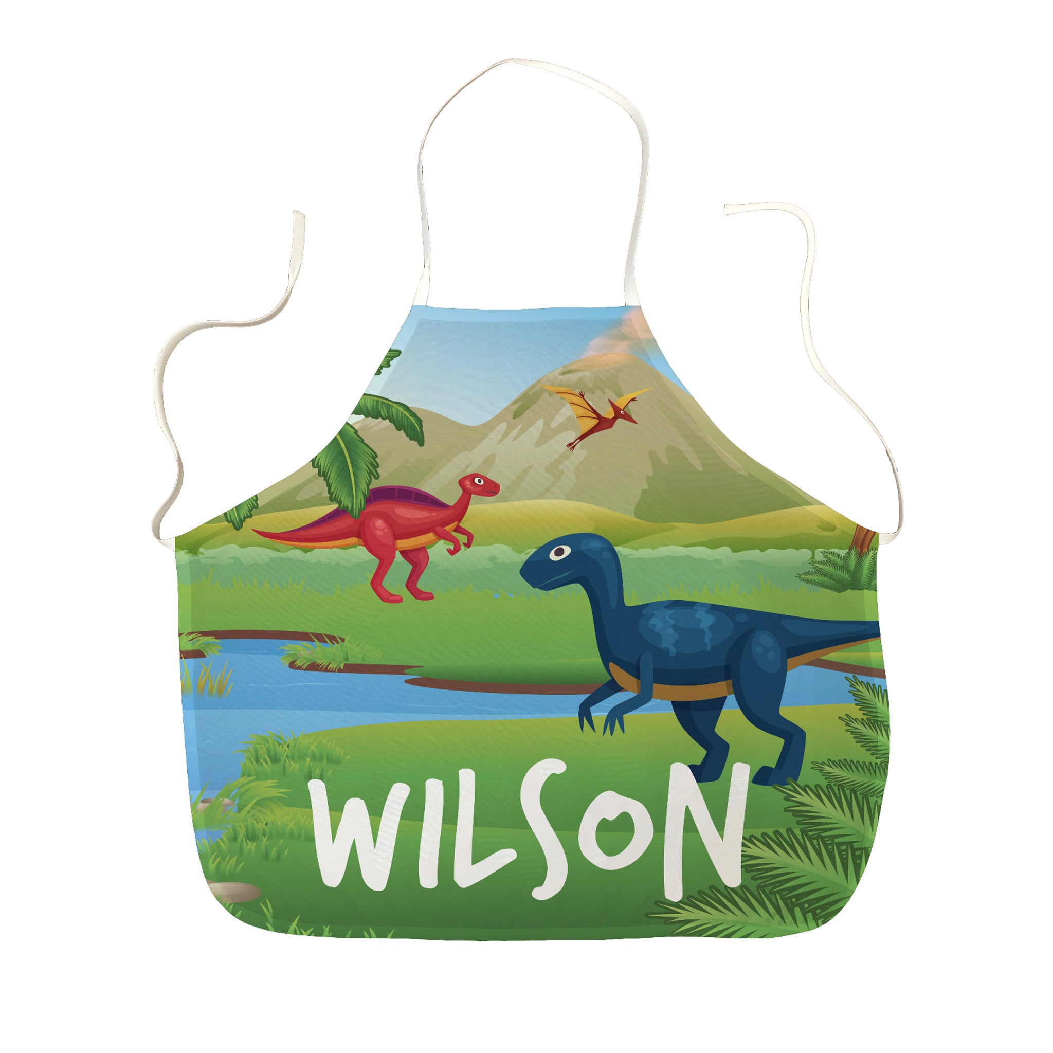 Toddlers Apron - Dinosaur Landscape