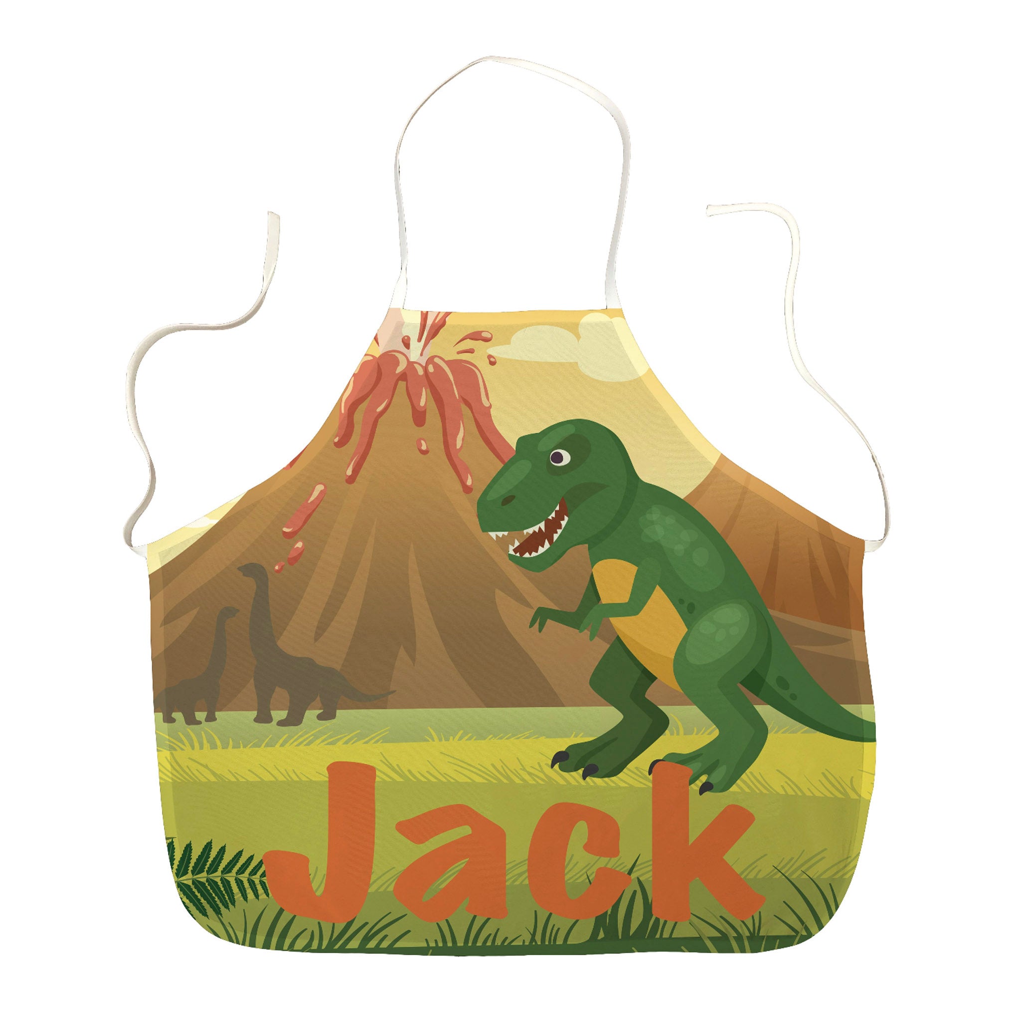 Toddlers Apron - Dinosaur Volcano