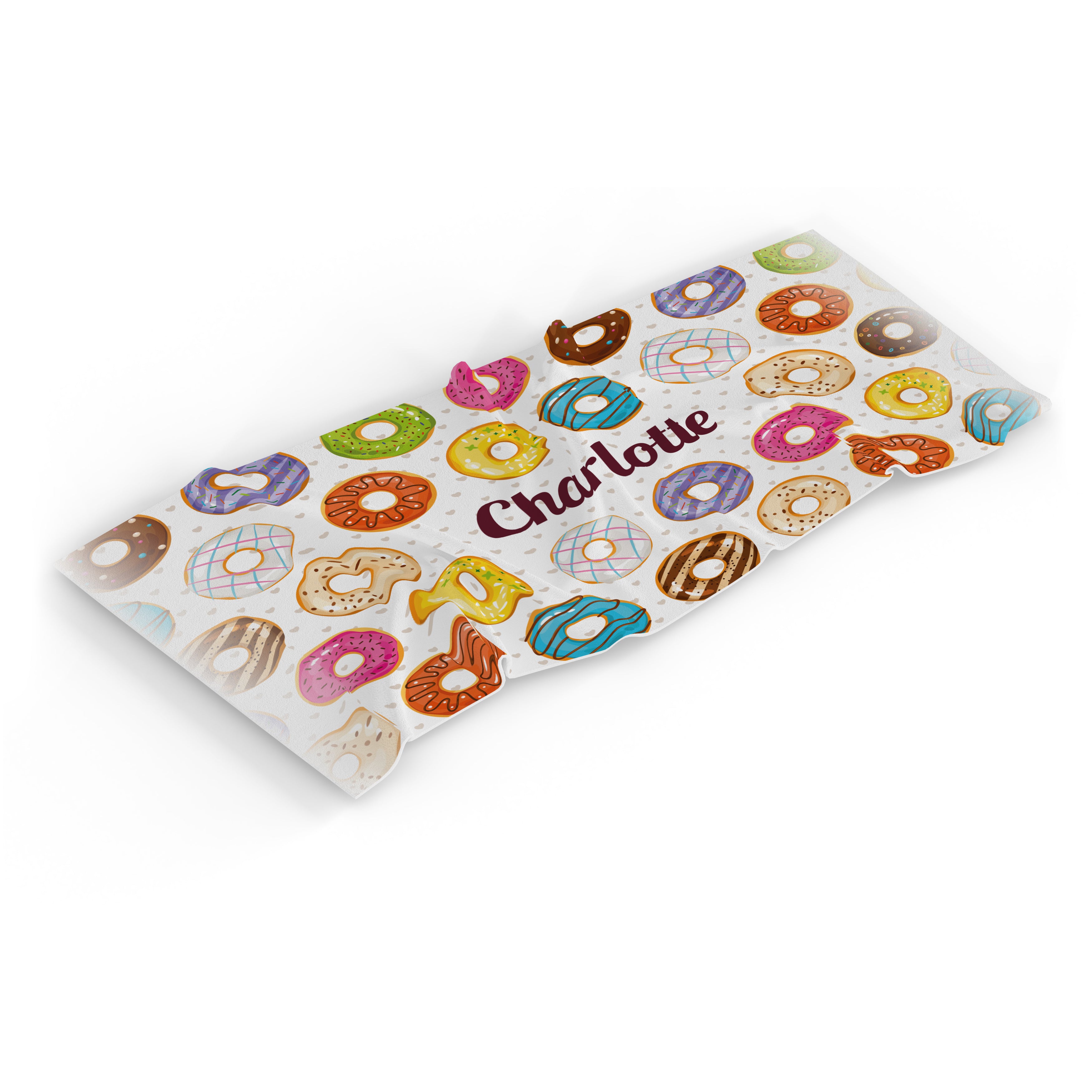 Personalised Children's Towel & Face Cloth Pack - Donuts