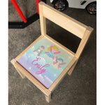 Personalised Children's Table and 3 Chairs Printed Fairy Design