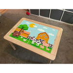 Kids Farm Table Top STICKER ONLY Compatible with IKEA Flisat Tables