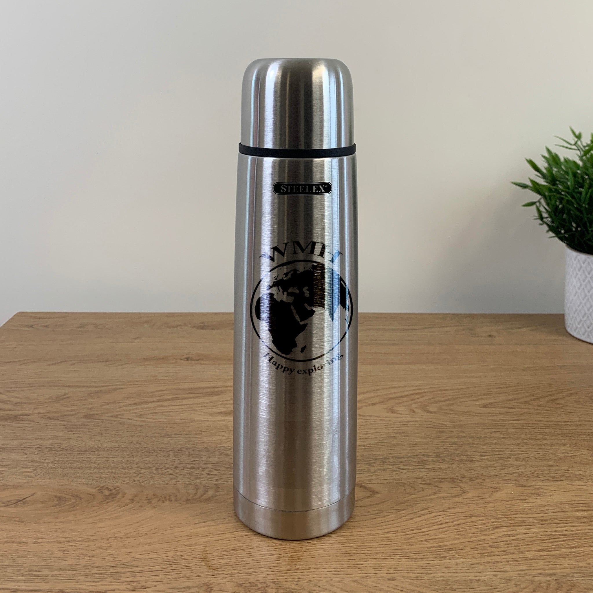 Personalised Tea/coffee Steel Insulted Vacuum 1L Flask Engrave with Name Font Text Image or Logo of Your Choice Gift for Loved Ones Birthday