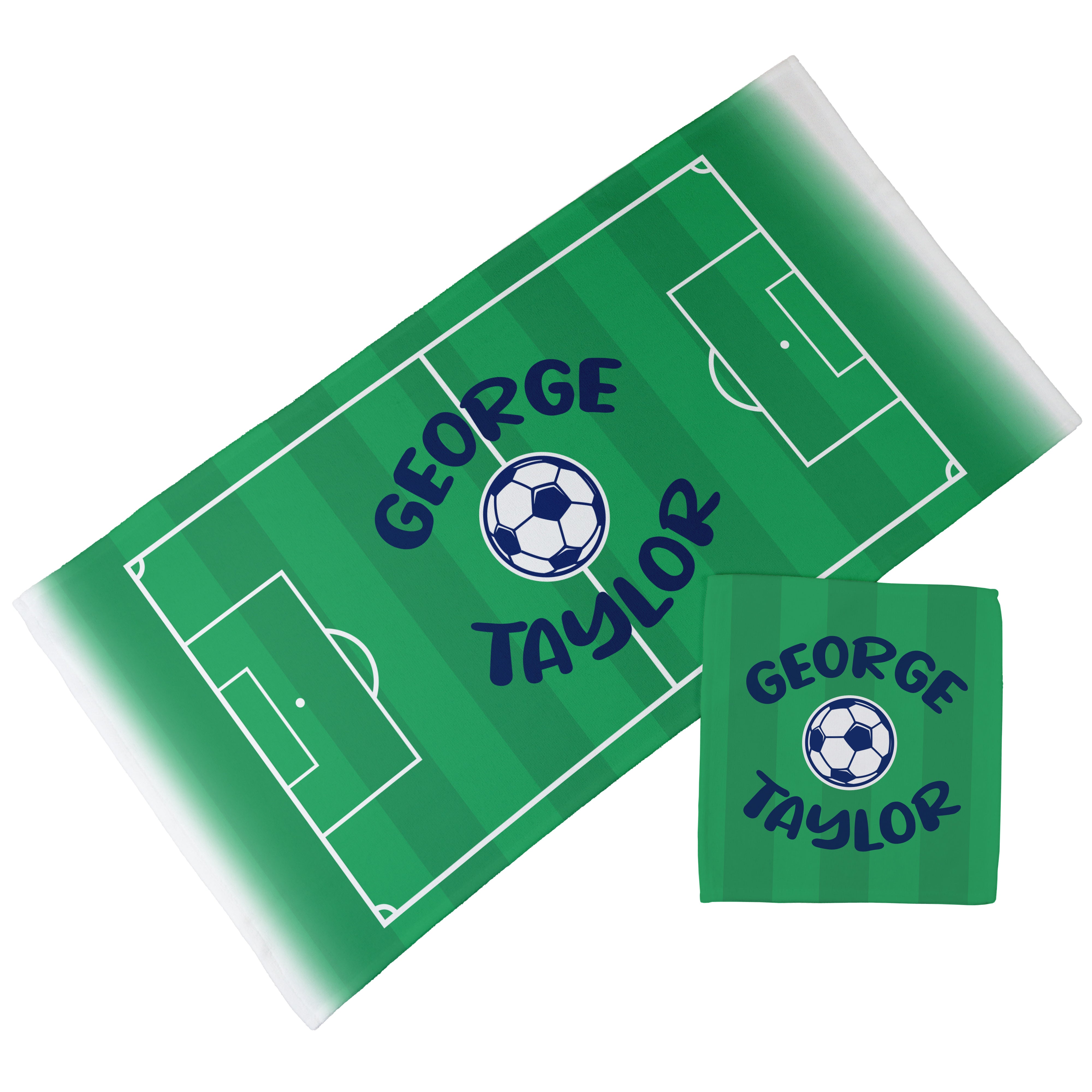 Personalised Children's Towel & Face Cloth Pack - Football