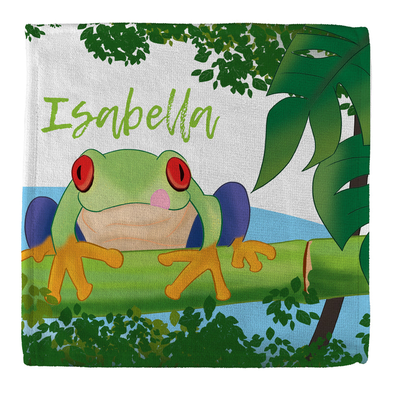 Personalised Children's Face Cloth - Frog