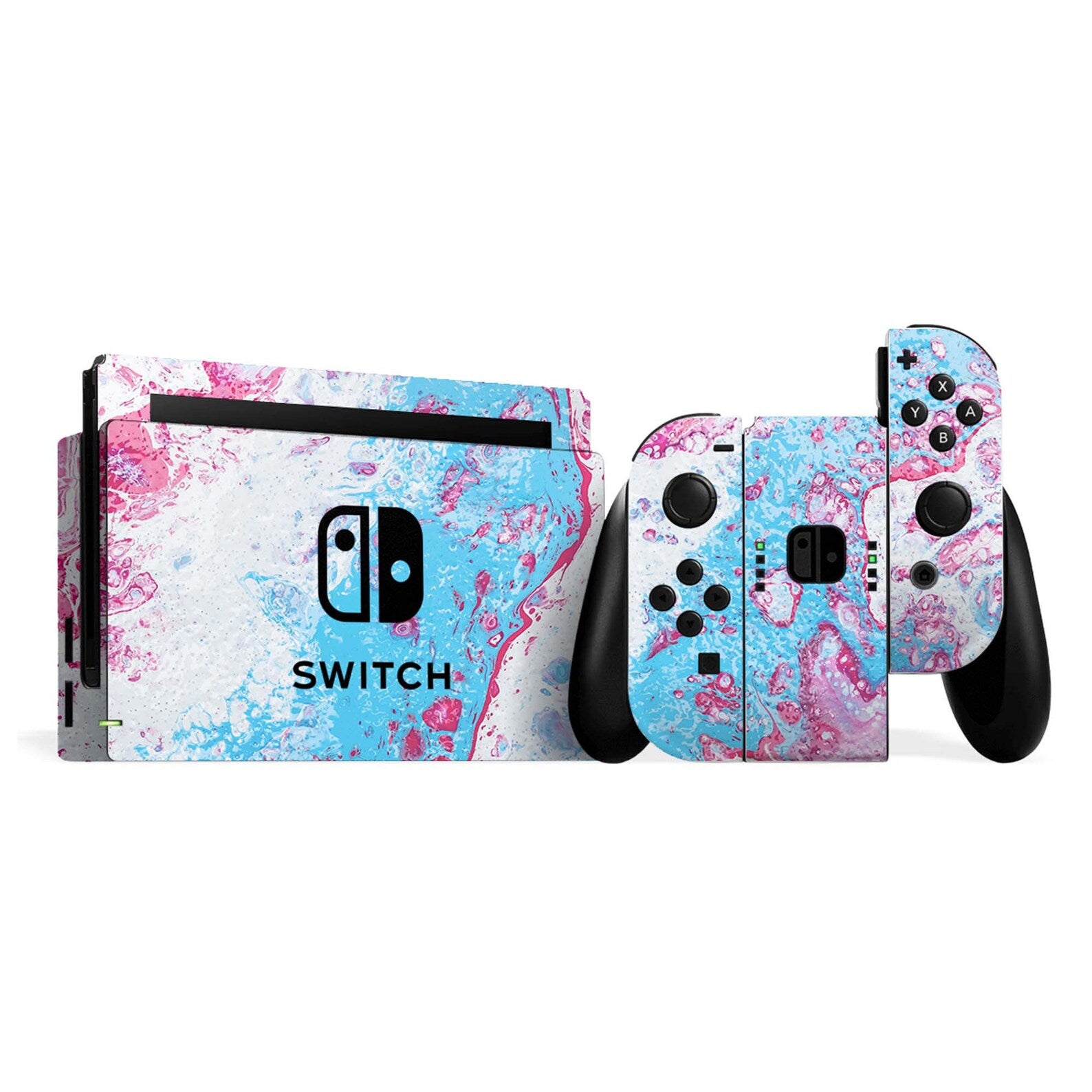 Nintendo Switch Personalised Skin Colour Splash Design