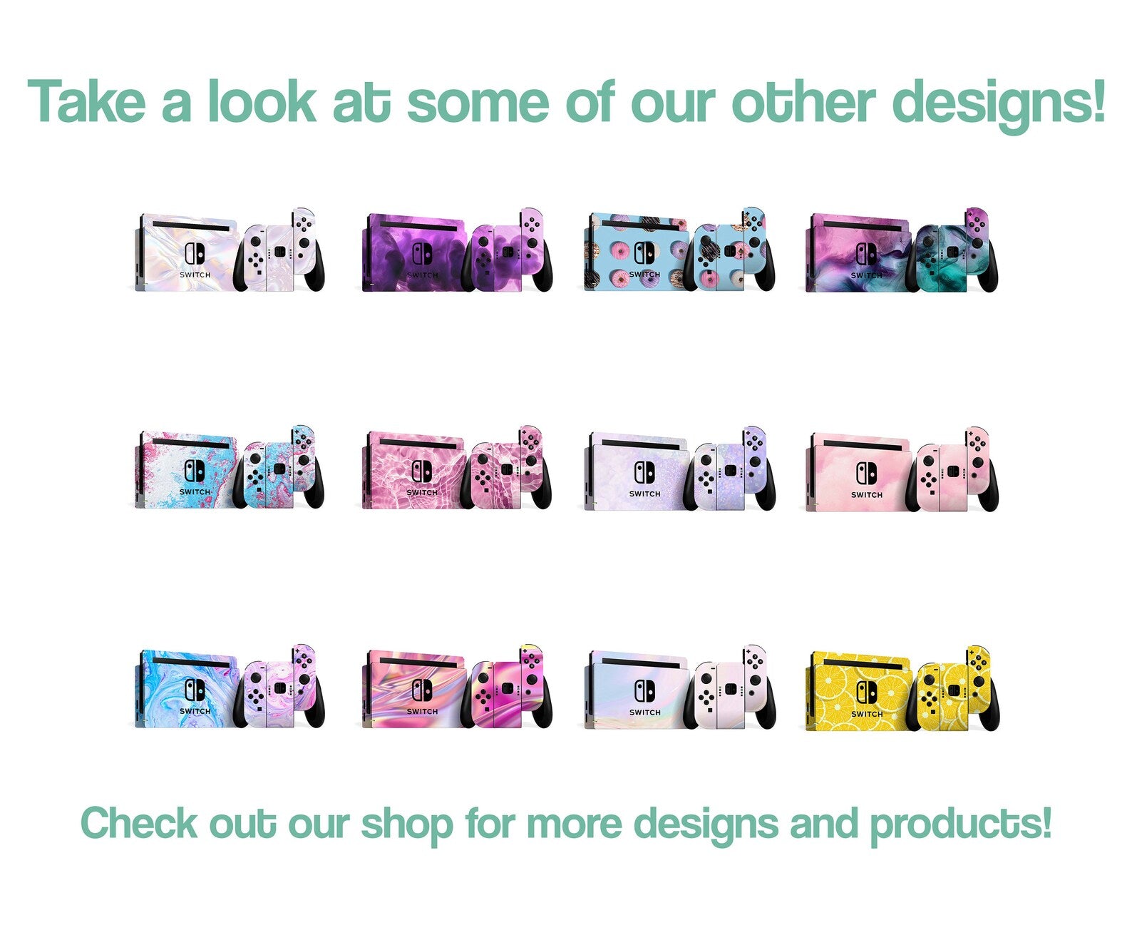 Nintendo Switch Personalised Skin Purple Bokeh Design