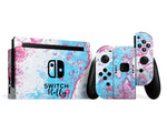 Nintendo Switch Personalised Skin Colour Splash Design