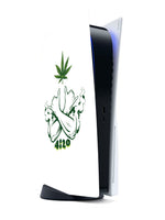PS5 White Marijuana 4:20 Personalised Console Vinyl Sticker