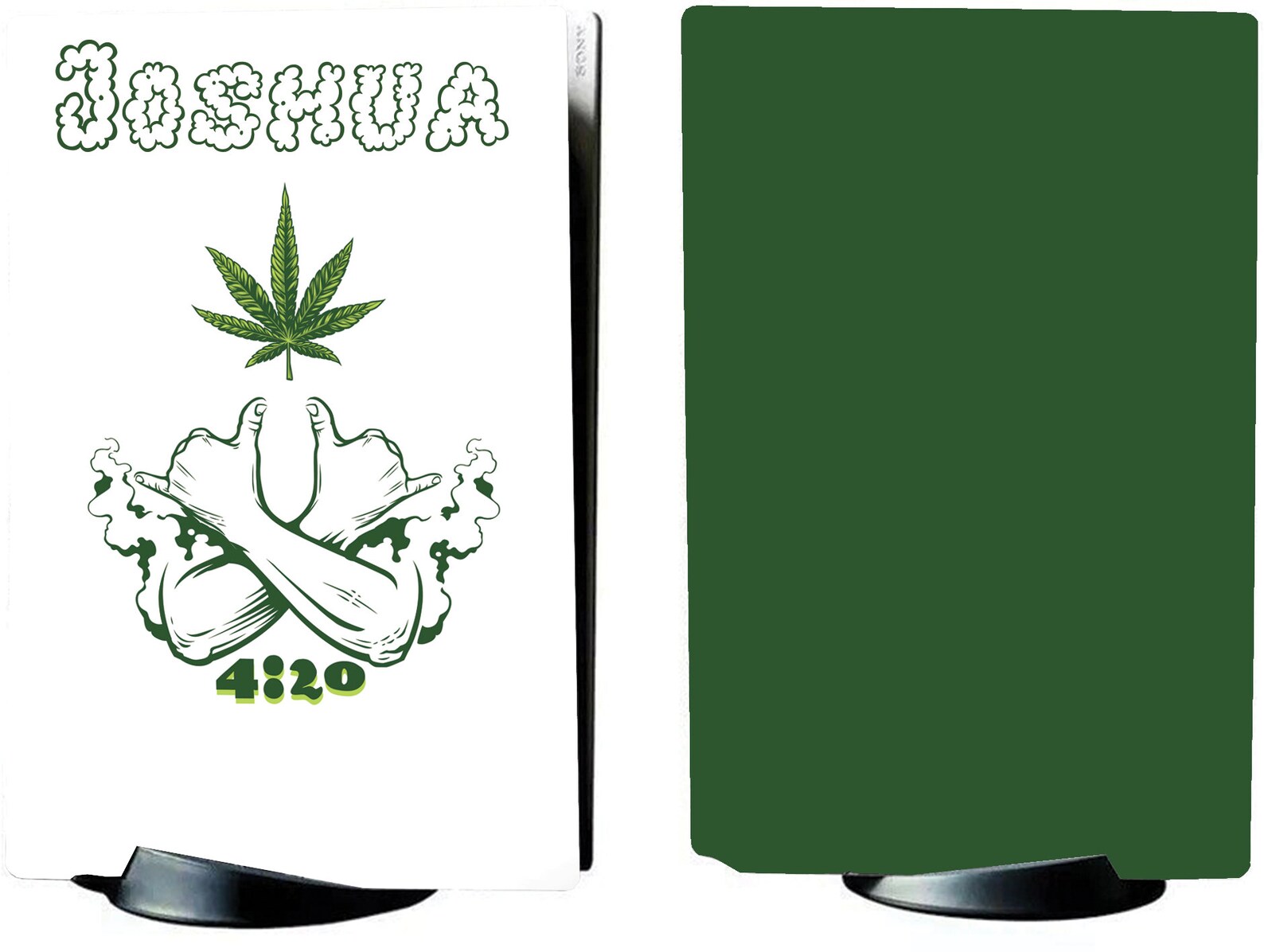 PS5 White Marijuana 4:20 Personalised Console Vinyl Sticker