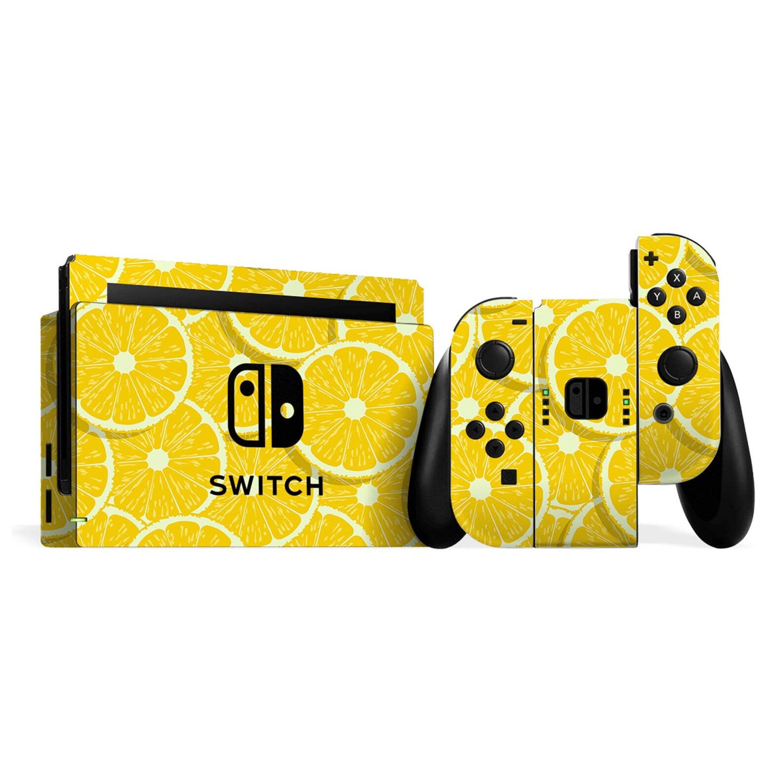 Nintendo Switch Personalised Skin Yellow Lemon Design