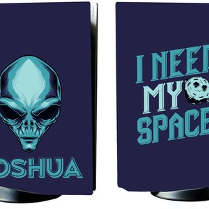 PS5 Blue Alien Personalised Console Vinyl Sticker