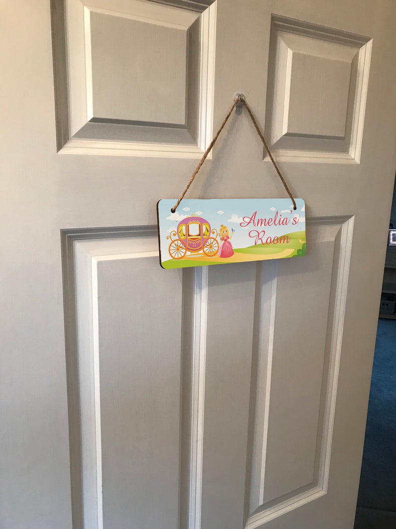 Personalised Children's Hanging Plaque - Princess