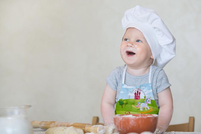 Fairytale Unicorn Print Apron For Toddlers 