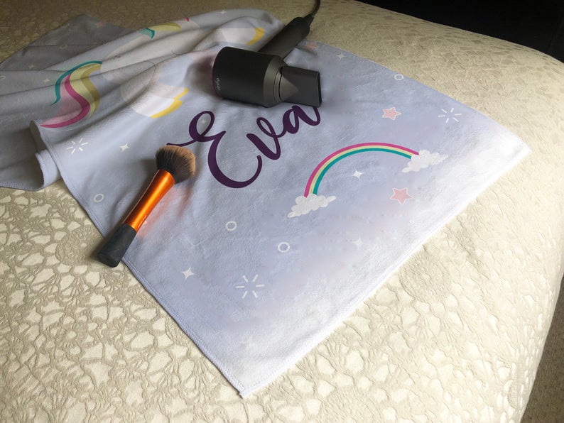 Personalised Children's Towel Unicorn Sparkle