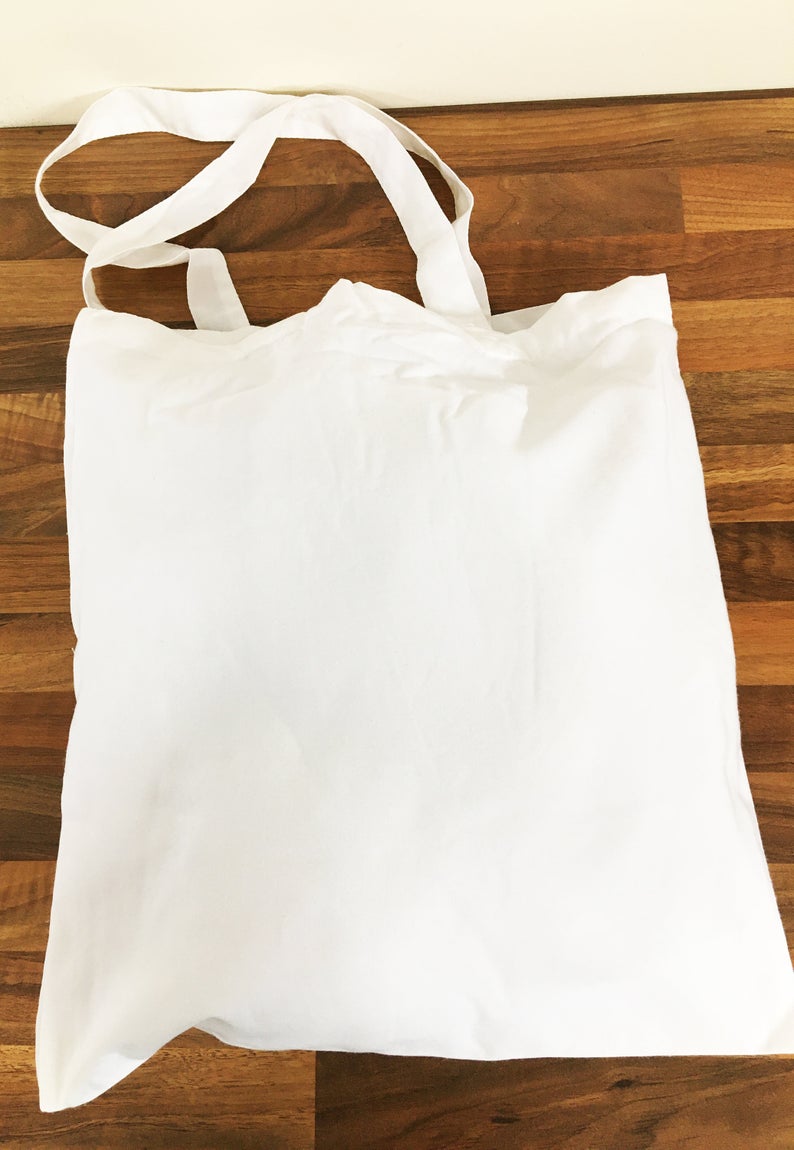 Personalised Best Woman White Tote Bag with Blue Text