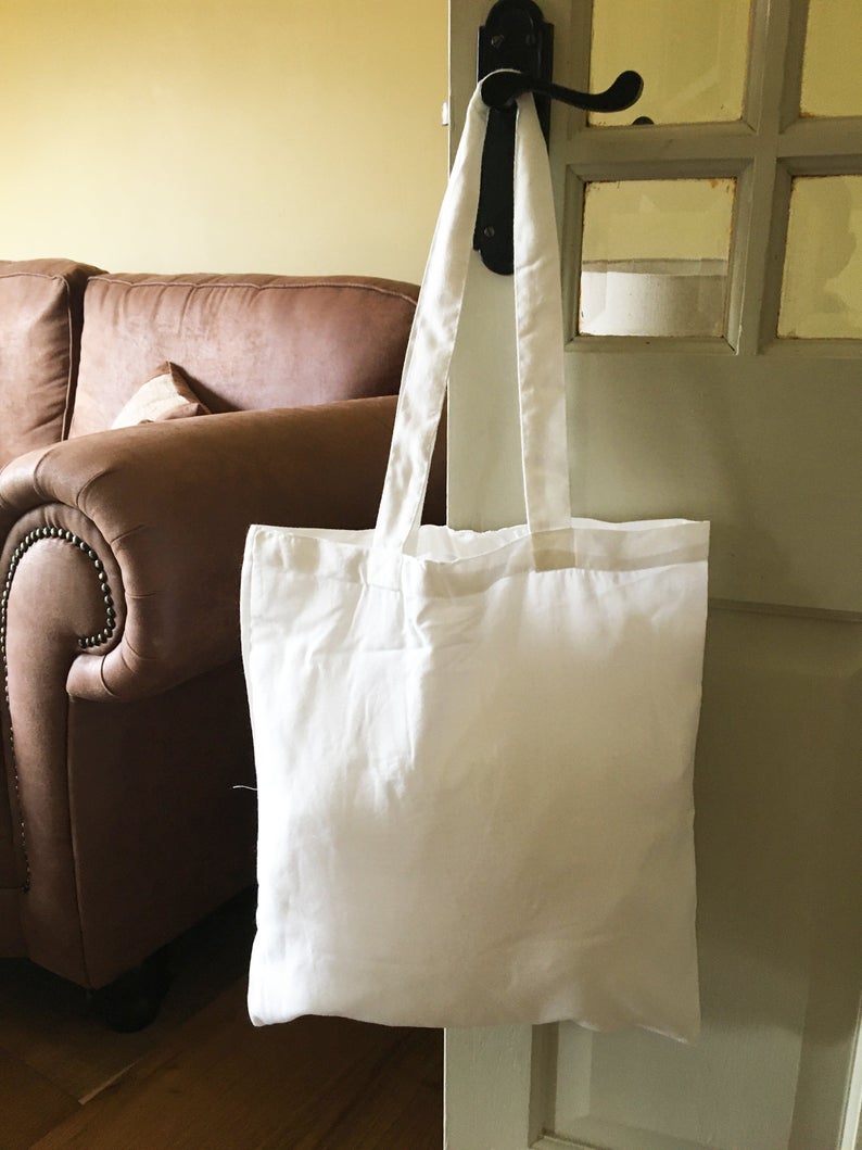 Personalised Best Woman White Tote Bag with Blue Text