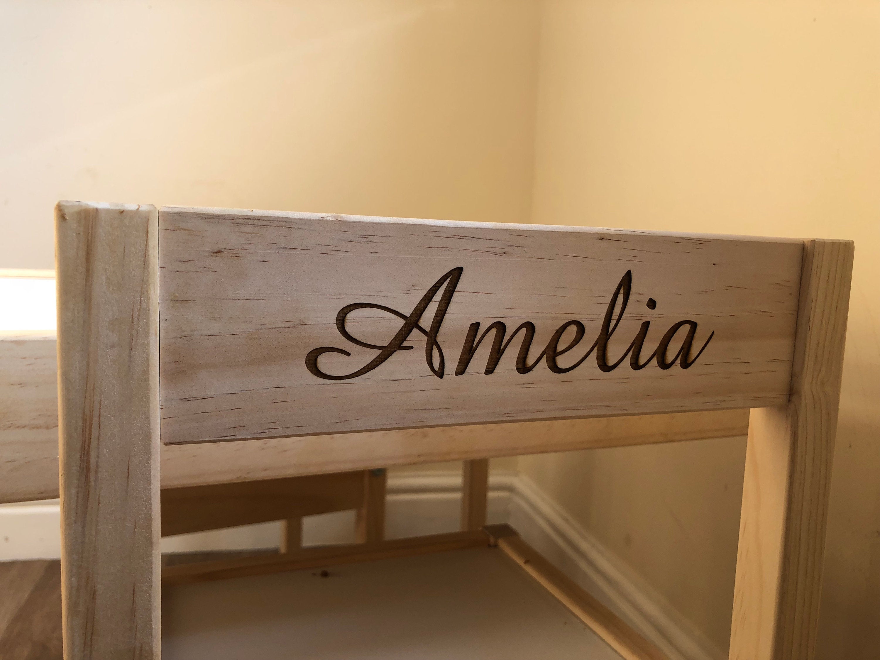 Personalised Children's Table and 4 Chairs Engraved