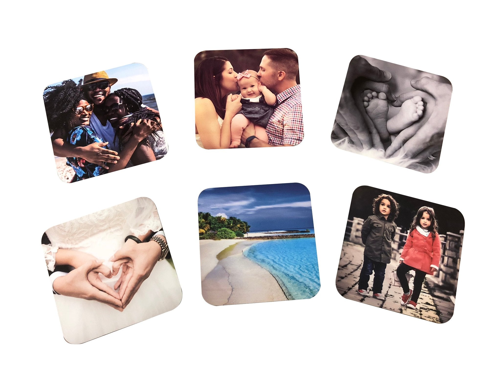 Personalised Photo High Quality Hardboard Coasters - Pack of 8