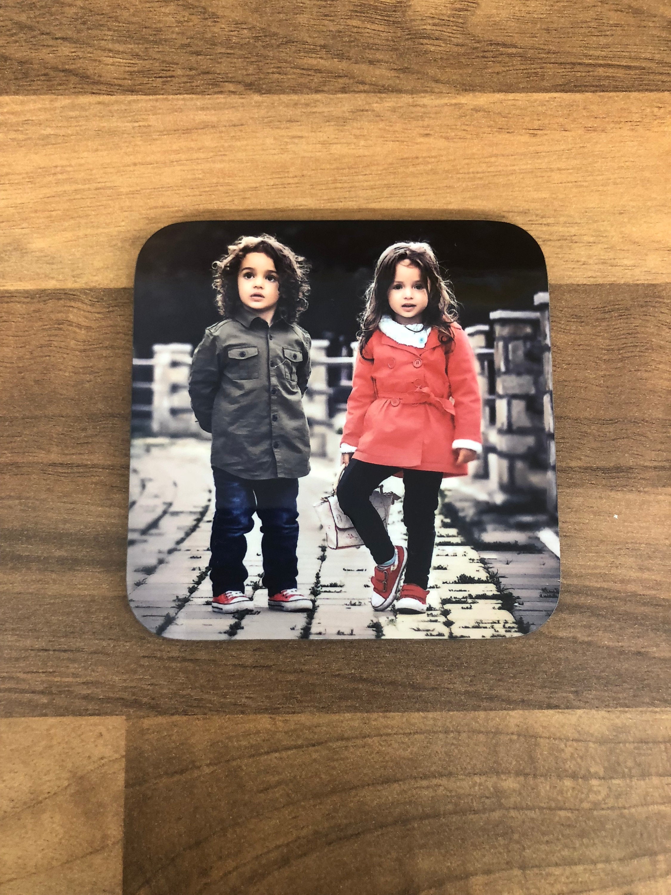 Personalised Photo High Quality Hardboard Coasters - 2 pack