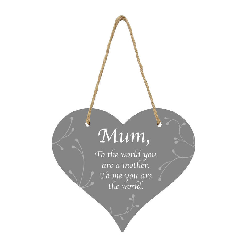 "You Are The World" Mothers Day Hanging Heart