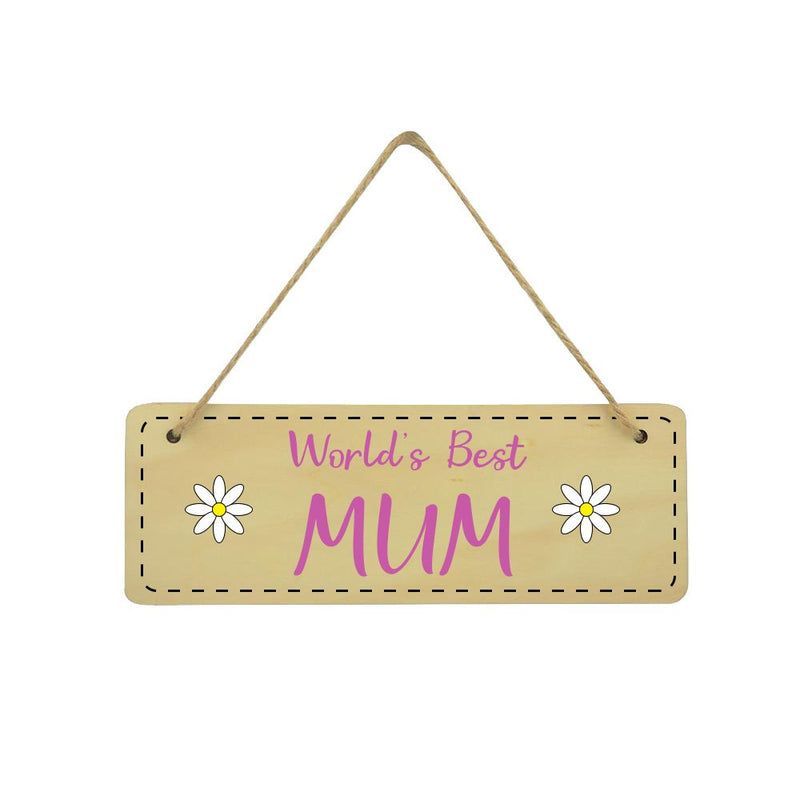 "World's Best Mum" Hanging Plaque