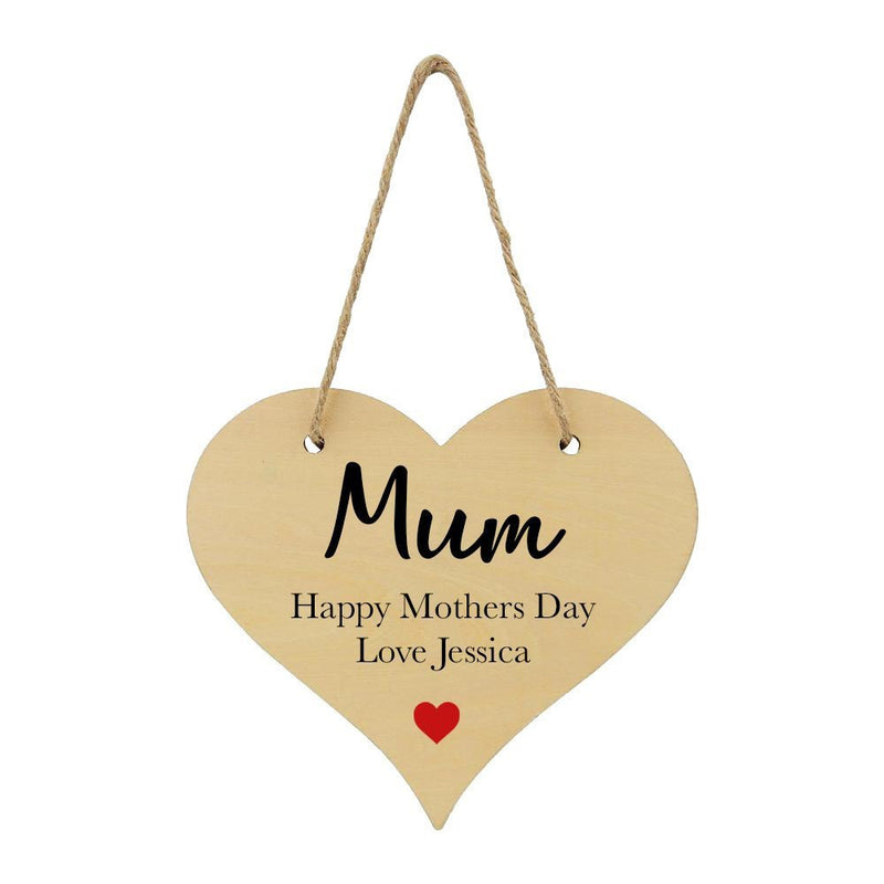 Mothers Day MDF Hanging Heart Plaque