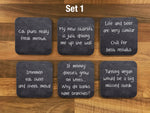 Chalk Board Effect Pun Coasters - Multiple Variations