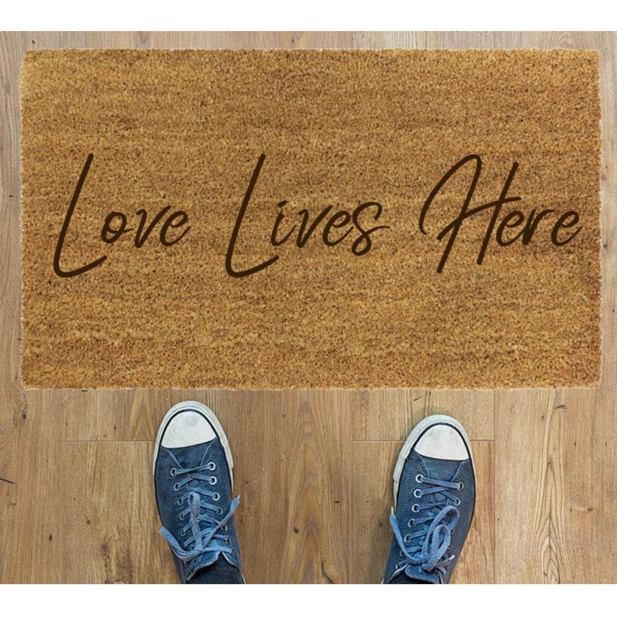 Love Lives Here Coir doormat - Welcome Doormat