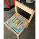 Personalised Children's Single Chair STICKER American Map Design