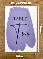 Personalised A5 Perspex Wedding & Events Table Number - Pack of 5