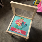 Personalised Children's Ikea LATT Wooden Table and 2 Chairs Printed Mermaid
