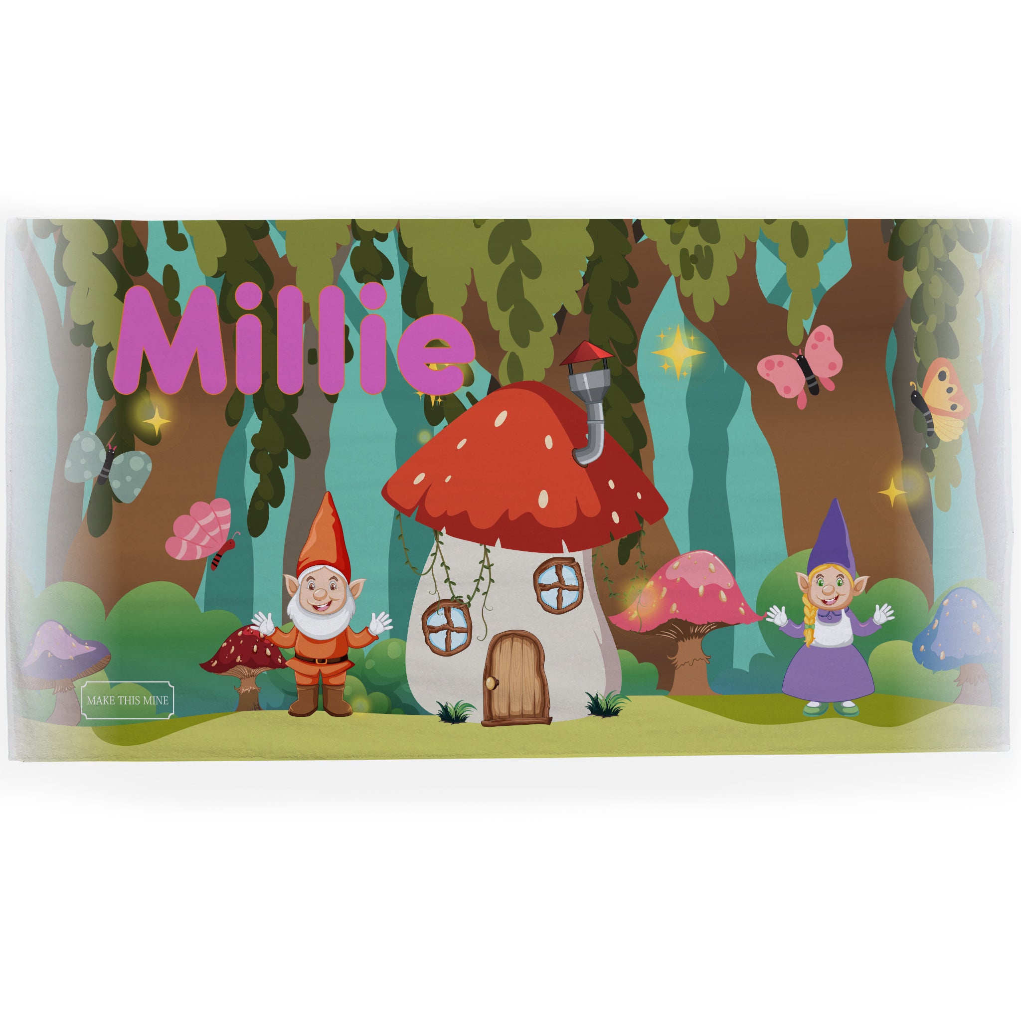 Personalised Children's Towel Mushroom