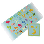 Personalised Children's Towel & Face Cloth Pack - Object Alphabet