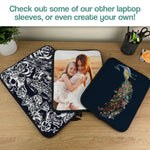 Laptop Sleeve with Flowery Peacock Design