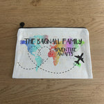 Personalised Family Passport Bag - Rainbow Map Design