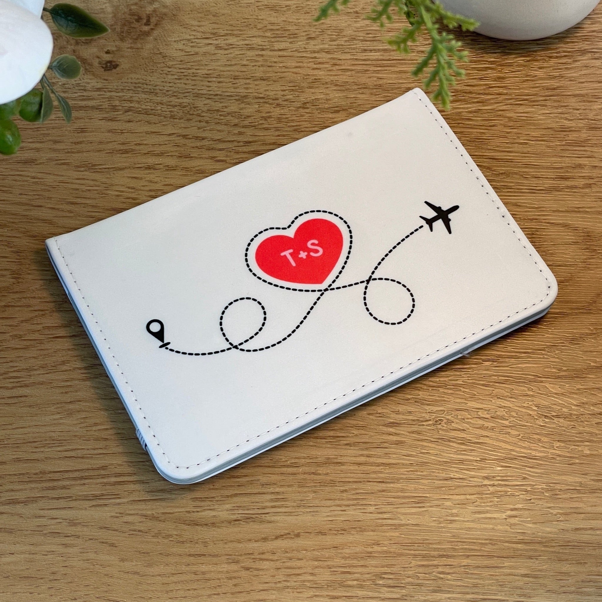 Personalised Couples Passport Cover - Heart Initials