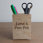 Personalised Engraved Sustainable Bamboo Pen Pot