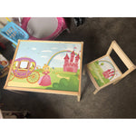 Personalised Children's Table and 1 Chair Printed Princess Fairytale Design