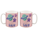 Personalised Children's 10oz Ceramic Mug - Pink Space