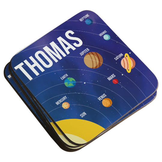 Personalised Children's Coasters - Planet Solar System