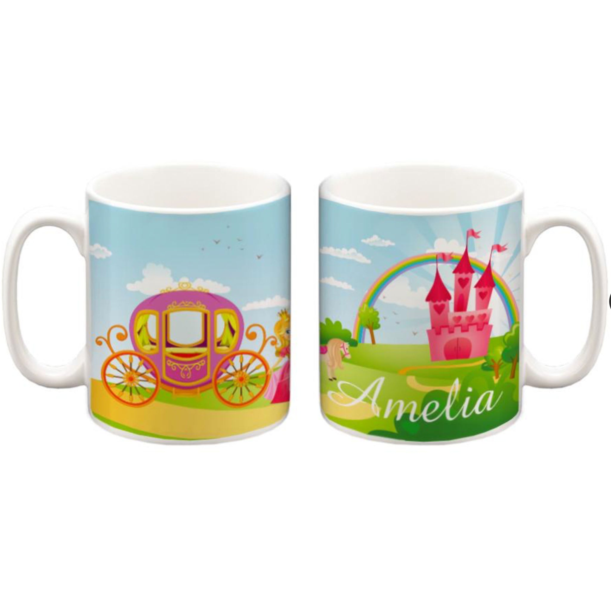 Personalised Children's 10oz Ceramic Mug - Princess Fairytale