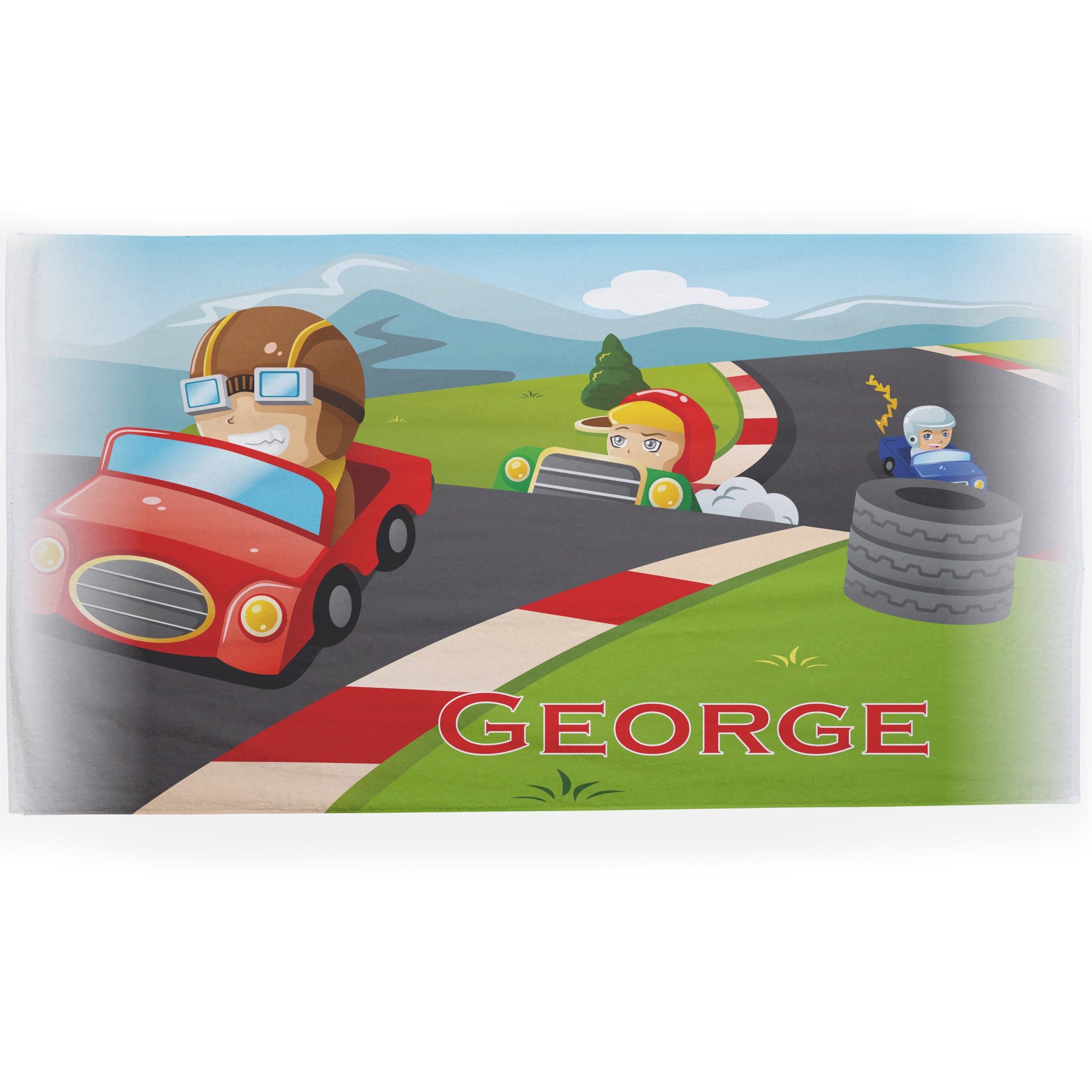 Personalised Children's Towel Race Car