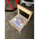 Personalised Children's Table and 2 Chairs Rainbow Design