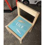 Personalised Children's Table and 4 Chairs Printed Under The Sea Scuba Design