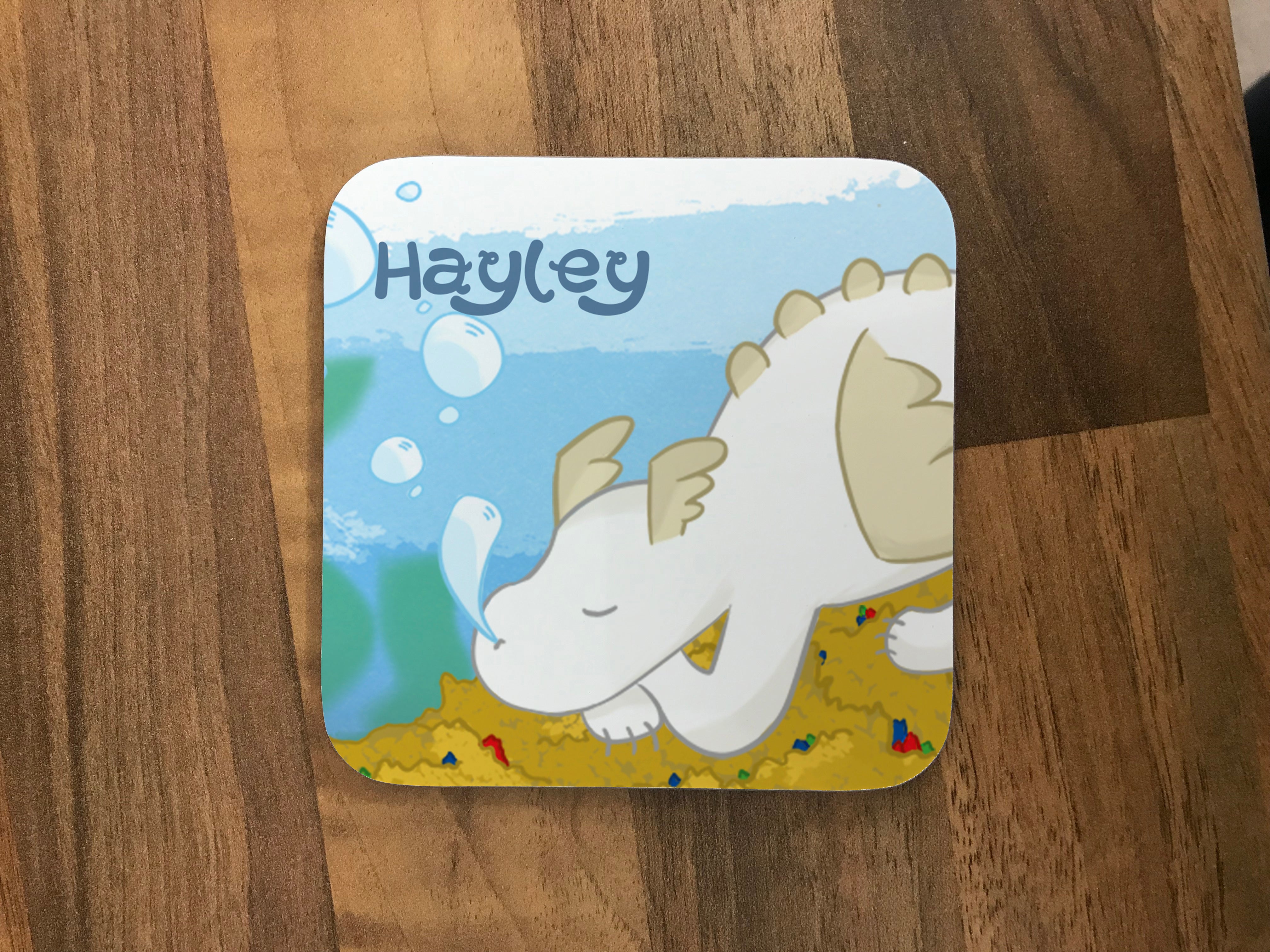 Personalised Children's Coasters - Sea Dragon