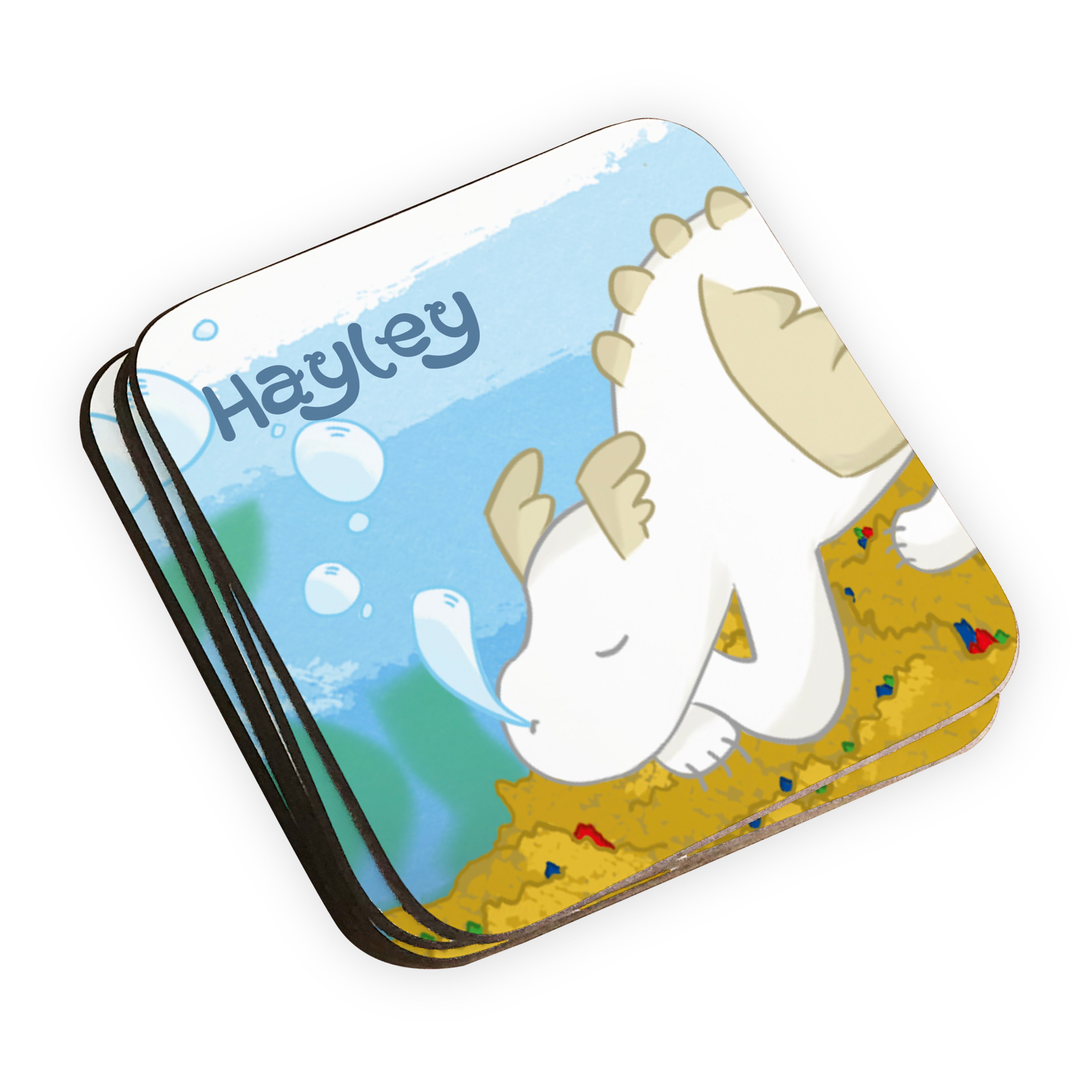 Personalised Children's Coasters - Sea Dragon