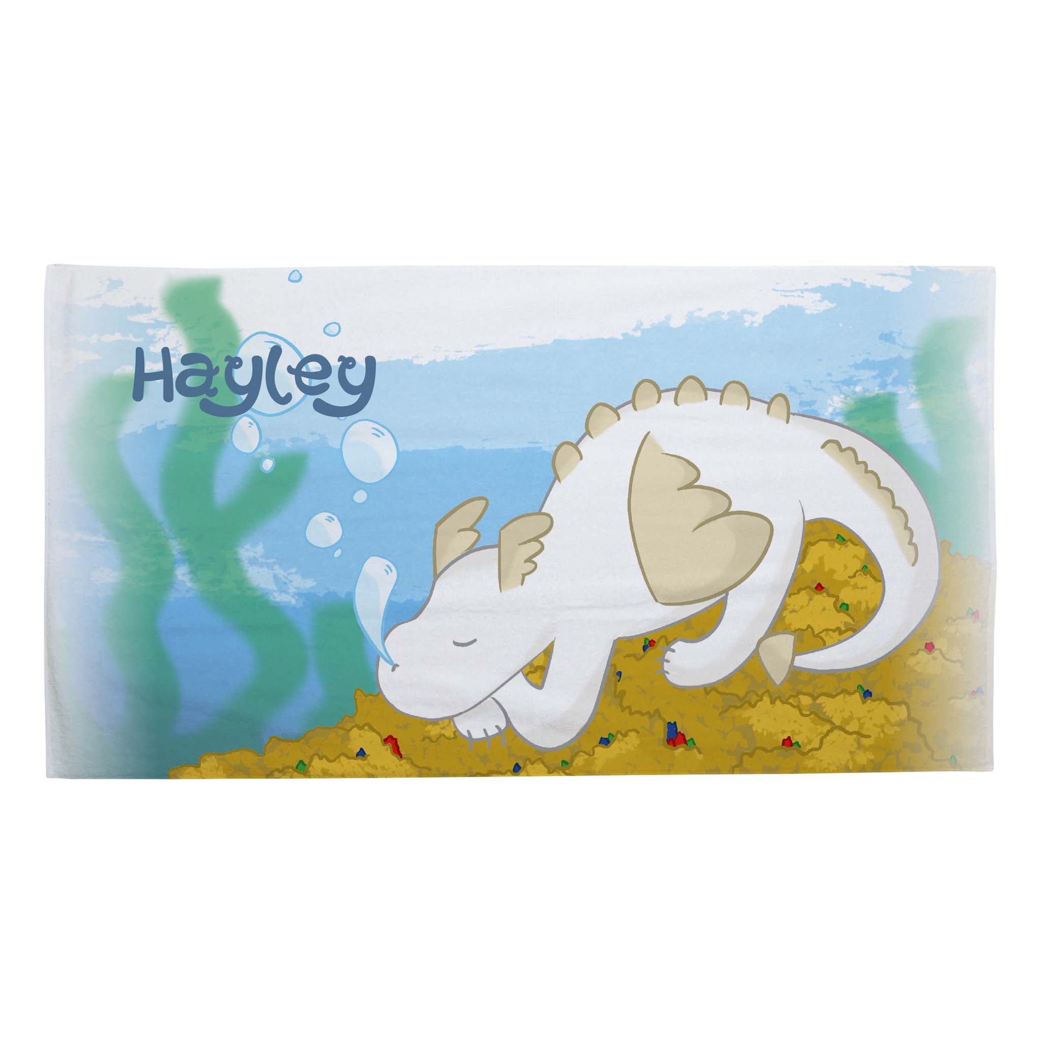 Personalised Children's Towel & Face Cloth Pack - Sea Dragon