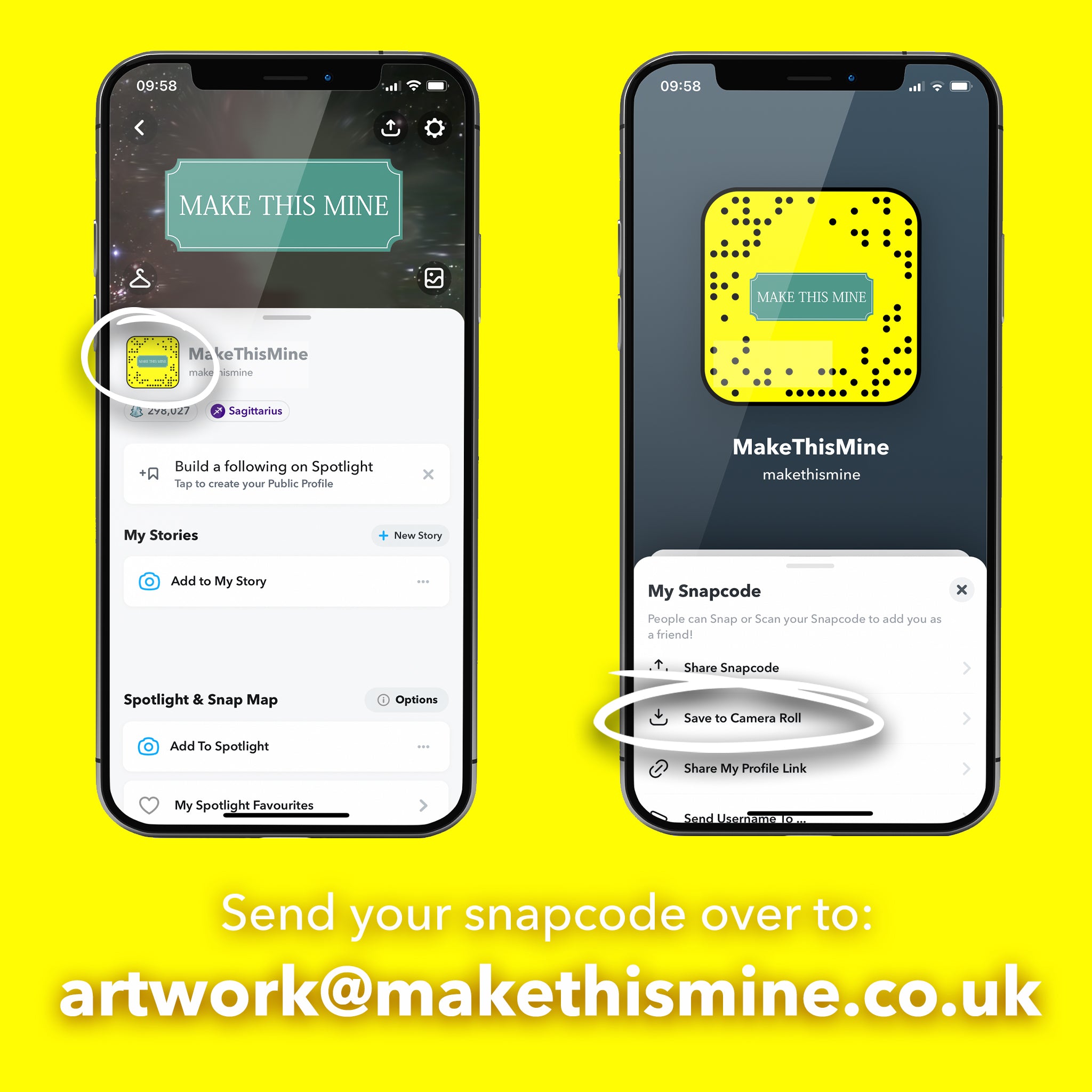 Custom Snapchat Snapcode Vinyl Sticker