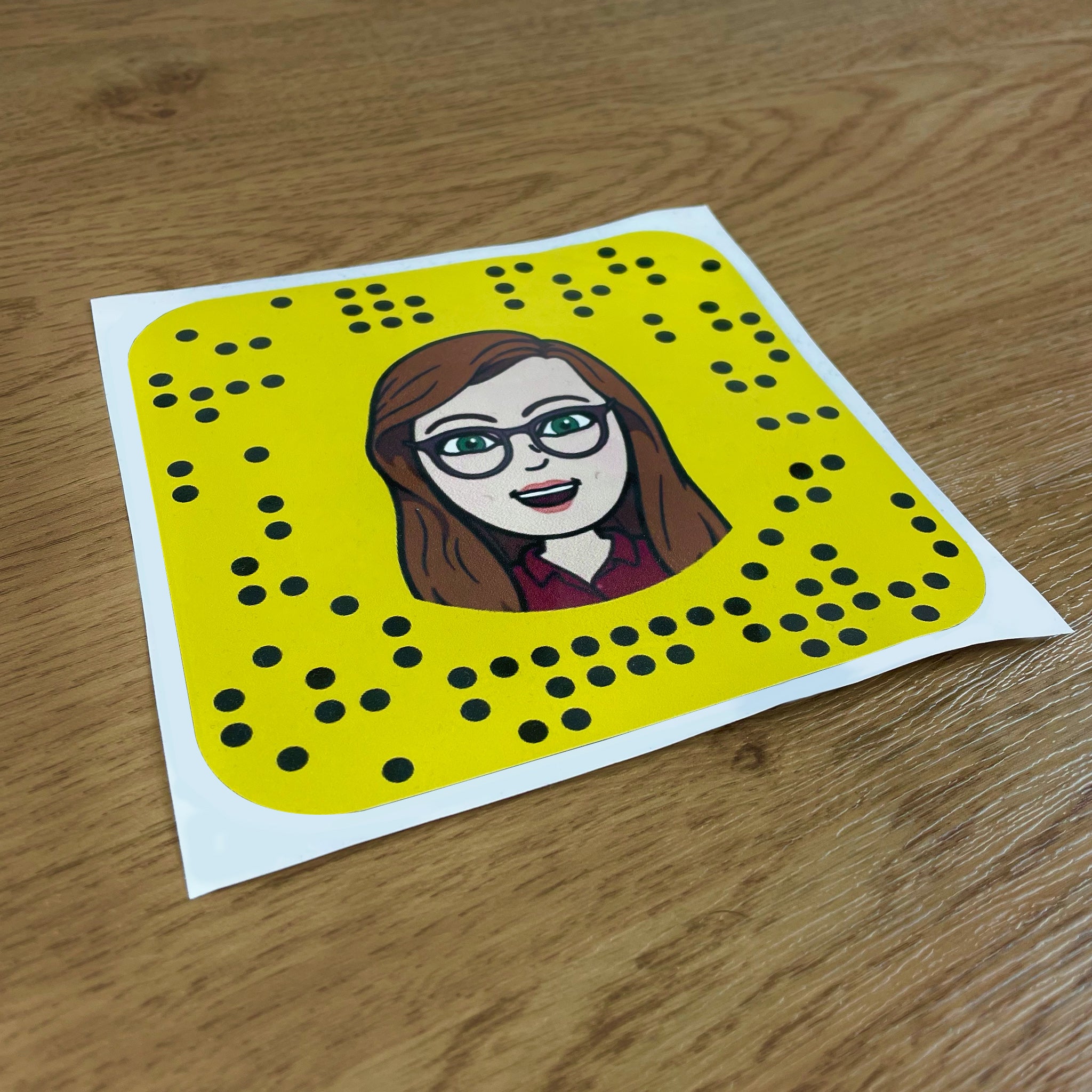 Custom Snapchat Snapcode Vinyl Sticker