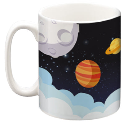 Personalised Children's 10oz Ceramic Mug - Space